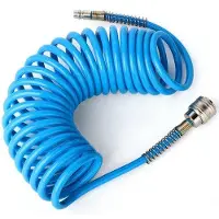OEM Tuyau d'air enPolyuréthanebleu, Ø 8 mm - 10 m, avec raccords pour outils pneumatiques