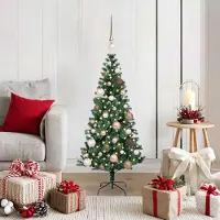 vidaXL Meubles haut de gamme Arbre de Noël artificiel pré-éclairé Vert 120 cm - 2609713