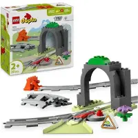 LEGO DUPLO Ma ville Set d'extension : Rails et Tunnel de Train, 20 Pièces, Jouet Enfant 2+ Ans