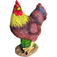Relaxdays Figurine de poule de jardin