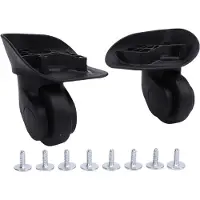 Gistuch 1 paire de roulettes pour valises, résistantes à l'usure, silencieuses, pièces de rechange universelles pour valises, noir