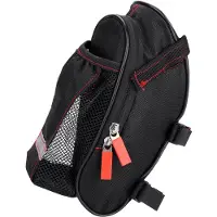 Gistuch Kit de tige de selle, sacoche de vélo, fermeture à glissière double sens, installation facile, poche en filet en tissu Oxford avec boucles pour le cyclisme