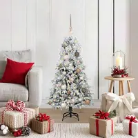 vidaXL Style élégant Arbre de Noël artificiel pliable Vert 120 cm PE et PVC DE6040194
