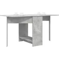 vidaXL Table de salle à manger 138 x 70 x 73,5 cm, bois aggloméré, gris béton