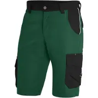 FHB Pantalon de travail court homme THEO "Twill 300" vert, noir taille 46