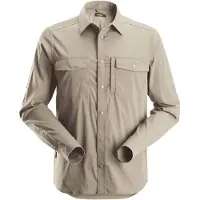 Snickers Hommes, Chemise, Chemise à manches longues LiteWork 8521, Marron, (M)
