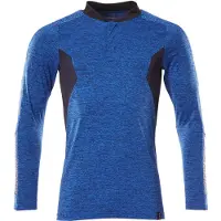 Mascot Polo, manches longues Bleu azur chiné/bleu noir, taille XL ONE 18081-810-91010