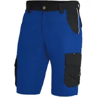 FHB Pantalon de travail court homme THEO "Twill 300" bleu royal, noir taille 48