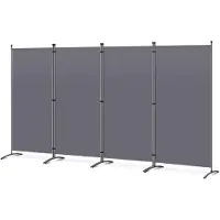 Angel Living Paravent 4 pièces - Cloison pliante 324 x 170 cm - Protection contre l'invisibilité pour l'intérieur et l'extérieur (jardin, salon, chambre à coucher, bureau) - Gris
