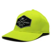 Surf Monkey Casquette de sport jaune fluo