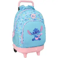Safta Compact Extraible Stitch Waves 33l 33x22x45 Cm Wheeled Backpack Bleu Enfants