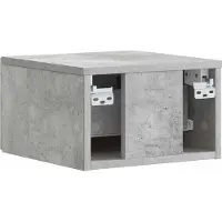 vidaXL Cabinet de chevet mural 2 pcs Gris béton 49 x 34,5 x 20 cm