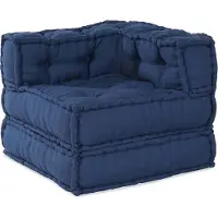 vidaXL Ensemble de canapés modulaires , 3 pièces, tissu indigo