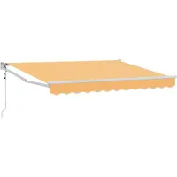 vidaXL , store enroulable, couleur sable, 4 x 3 mètres, polyester et métal