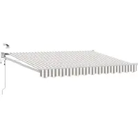 vidaXL Auvent électrique rétractable , gris clair et blanc