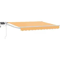 vidaXL Store à bras articulés manuel avec LED, couleur sable