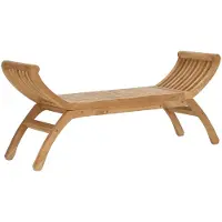 vidaXL Banc de jardin 2 places, 126 cm, en teck massif naturel
