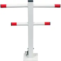YATO Barrière de parking / poteau de barrière H = 60 cm, L = 55 cm avec insert profilé