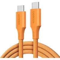 UGREEN Câble de recharge / câble de données USB-C vers USB-C, 100 W PD 3.0, 480 Mbps, 5 A, 1 m, L502, orange