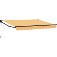 vidaXL Tringle à linge rétractable, couleur sable, 4,5 x 3 m, en polyester et en métal