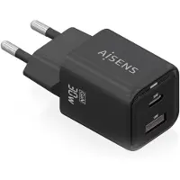 Aisens Chargeur mural ASCH-30W2P021-BK noir multicolore 33 W (1 pièce)