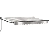vidaXL Store coulissant gris clair et blanc 3 x 2,5 m