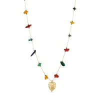 Luxenter Ilonda Collier En Zircon Multicolore En Or 18 Carats.