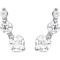 Luxenter Boucles d'oreilles 'Lyar' argent / transparent