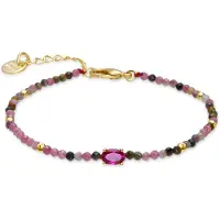 Luxenter Bracelet En Métal Baim Avec Tourmaline Multicolore En Or Jaune 18 Carats.