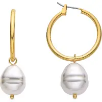 Luxenter Boucles d'oreilles 'Nemys' blanc perle