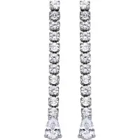 Luxenter Boucles d'oreilles 'Guoi' argent / transparent