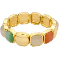 Luxenter Bracelet ÅIl De Chat Multicolore Luxenter Avec Finition En Or 18 Carats - Jajim