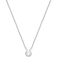 Luxenter Collier en zircone brillante avec finition en rhodium - Ceol