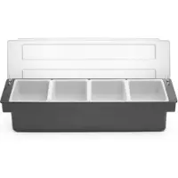 Bar up Récipient de barman - organisateur pour additifs de cocktails - 4 compartiments 1017153PRZEM