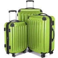 Hauptstadtkoffer - Alex - Koffer-Set 3 Trolley Hartschale, 4 Rollen (S, M & L),Apfelgrün