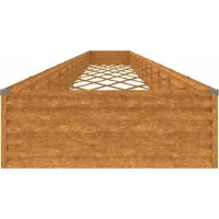 vidaXL Lit surélevé 1150x100x36 cm acier corten