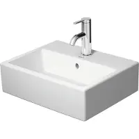 Duravit Vero Air meuble lavabo 45x35cm, avec trop-plein, avec table de robinetterie, sans trou de robinet, 0724450060