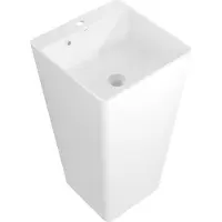 Mexen Lavabo sur pied Neva en conglomérat 45 x 45 cm, blanc mat - 26614500