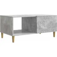 Syfax Table basse Gris béton 90 x 50 x 40 cm Bois d'ingénierie