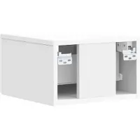 vidaXL Cabinet de chevet mural 2 pcs Blanc brillant 49 x 34,5 x 20 cm