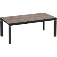 AEA Table basse moderne aspect bois Marron Noir Rectangulaire Table de salon design