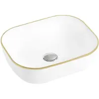 Mexen Lavabo Mirabel sur plan 50x40 cm blanc / or (22115005)