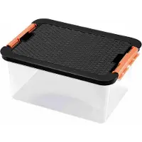 Heidrun Caisse système 14 l, 40 x 29 x 18 cm Couvercle aspect rotin couleurs assorties