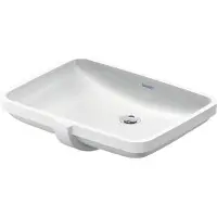 Duravit Vasque à encastrer No 1 blanc avec trop-plein sans trou pour robinet 550x400mm (400 mm, 550 mm)