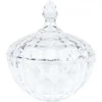 Clayre & Eef Pot en verre Ø 16x19 cm Verre transparent