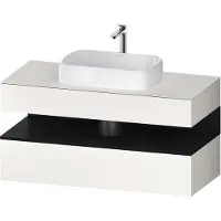 Duravit Collection One Meuble sous-vasque sur console, 1 tiroir, 1 tiroir, découpe au centre, 1200x550x600mm, niche chêne noir, QA4732016840010