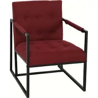SVITA Jones fauteuil rembourré fauteuil de salon fauteuil individuel fauteuil de relaxation fauteuil de télévision rouge