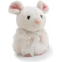 Nici Peluche Souris debout, 12 cm, blanche