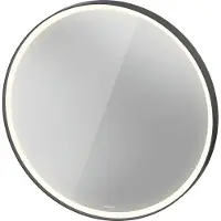Duravit L-Cube Miroirs avec éclairage, rond, LED 24W, 900x900x67mm, graphite aluminium mat, LC7376049490100