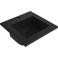 Mexen Atena lavabo encastré dans le plan de travail 41 x 41 cm, noir mat - 25014170